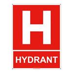 Hydrant - znak z dziurkami, płyta PVC 2 mm 200x150 mm