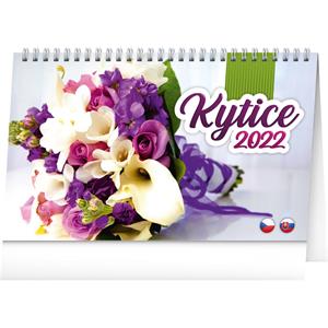 Kalendarz biurkowy 2022 Kwiaty CZ/SK