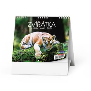 Kalendarz biurkowy 2024 IDEAL - Zwierzątka