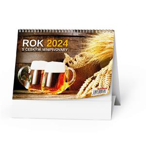 Kalendarz biurkowy 2024 Rok z czeskimi minibrowarami