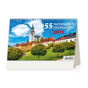 Kalendarz biurkowy 2026 - 55 NAJ turystyczny Słowacji