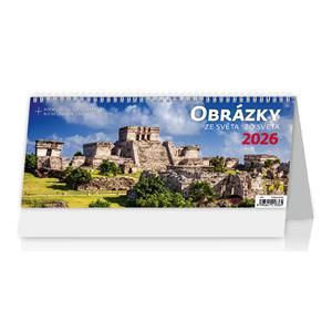 Kalendarz biurkowy 2026 - Obrazki ze świata