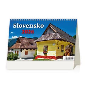 Kalendarz biurkowy 2026 - Słowacja