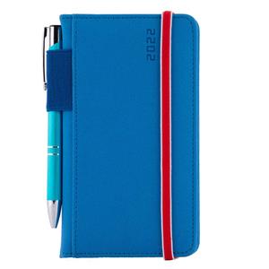 Kalendarz książkowy AMOS tygodniowy kieszonkowy 2022 słowacki?? - niebieski/czerwona gumka