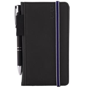 Kalendarz książkowy AMOS tygodniowy kieszonkowy 2027 polski - czarny/niebieska gumka