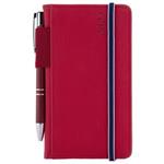 Kalendarz książkowy AMOS tygodniowy kieszonkowy 2027 polski - czerwony/niebieska gumka