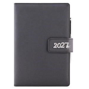 Kalendarz książkowy BRILIANT dzienny A5 2027 polski - czarny