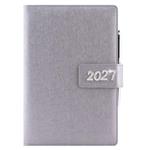Kalendarz książkowy BRILIANT dzienny A5 2027 polski - srebrny