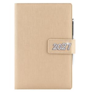 Kalendarz książkowy BRILIANT dzienny A5 2027 polski - złoty