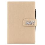 Kalendarz książkowy BRILIANT dzienny A5 2027 polski - złoty