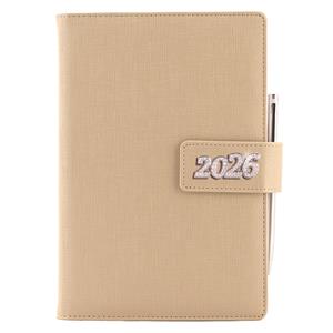Kalendarz książkowy BRILIANT tygodniowy A5 2026 słowacki?? - złoty