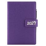 Kalendarz książkowy BRILIANT tygodniowy A5 2027 polski - fioletowy