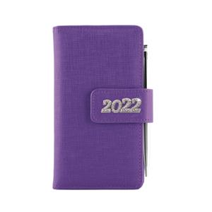 Kalendarz książkowy BRILIANT tygodniowy kieszonkowy 2022 słowacki?? - fioletowy