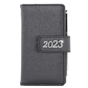 Kalendarz książkowy BRILIANT tygodniowy kieszonkowy 2023 czeski - czarny