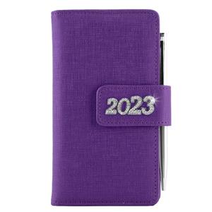 Kalendarz książkowy BRILIANT tygodniowy kieszonkowy 2023 czeski - fioletowy