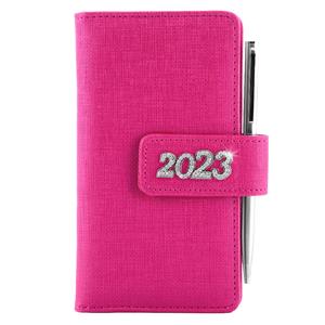 Kalendarz książkowy BRILIANT tygodniowy kieszonkowy 2023 czeski - różowy
