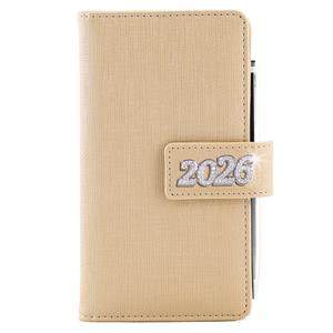 Kalendarz książkowy BRILIANT tygodniowy kieszonkowy 2026 czeski - złoty