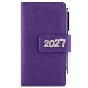 Kalendarz książkowy BRILIANT tygodniowy kieszonkowy 2027 polski - fioletowy