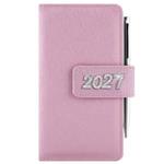 Kalendarz książkowy BRILIANT tygodniowy kieszonkowy 2027 polski - jasnoróżowy