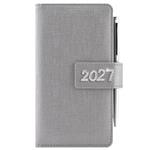Kalendarz książkowy BRILIANT tygodniowy kieszonkowy 2027 polski - srebrny