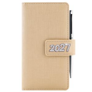 Kalendarz książkowy BRILIANT tygodniowy kieszonkowy 2027 polski - złoty