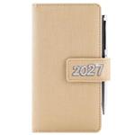 Kalendarz książkowy BRILIANT tygodniowy kieszonkowy 2027 polski - złoty