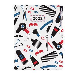 Kalendarz książkowy DESIGN dzienny A4 2022 - Barber