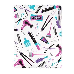 Kalendarz książkowy DESIGN dzienny A4 2022 - Hairdresser