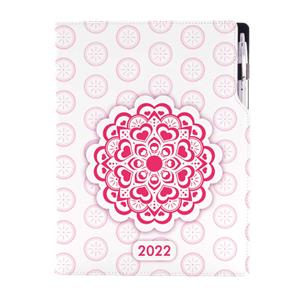 Kalendarz książkowy DESIGN dzienny A4 2022 - Mandala czerwona