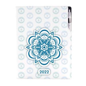 Kalendarz książkowy DESIGN dzienny A4 2022 - Mandala niebieska