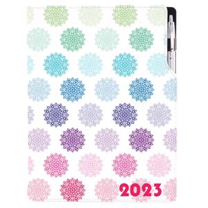 Kalendarz książkowy DESIGN dzienny A4 2023 - Mandala kolorowy