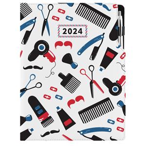 Kalendarz książkowy DESIGN dzienny A4 2024 polski - Barber