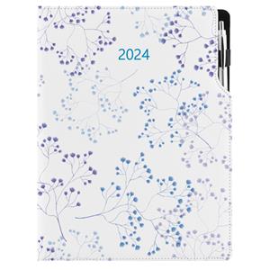 Kalendarz książkowy DESIGN dzienny A4 2024 polski - Kwiaty polne