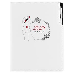 Kalendarz książkowy DESIGN dzienny A4 2024 polski - Nails