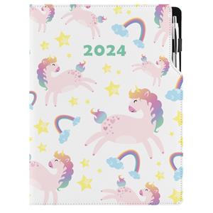 Kalendarz książkowy DESIGN dzienny A4 2024 polski - Unicorn