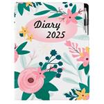 Kalendarz książkowy DESIGN dzienny A4 2025 polski - Kwiaty