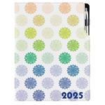 Kalendarz książkowy DESIGN dzienny A4 2025 polski - Mandala kolorowy
