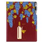 Kalendarz książkowy DESIGN dzienny A4 2027 polski - bordo -  Wino