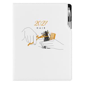 Kalendarz książkowy DESIGN dzienny A4 2027 polski - Fryzjerski Hair