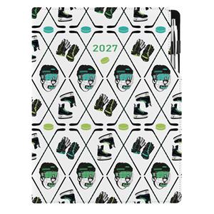 Kalendarz książkowy DESIGN dzienny A4 2027 polski - Hokej