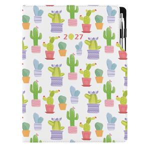Kalendarz książkowy DESIGN dzienny A4 2027 polski - Kaktus