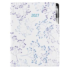 Kalendarz książkowy DESIGN dzienny A4 2027 polski - Kwiaty Polne