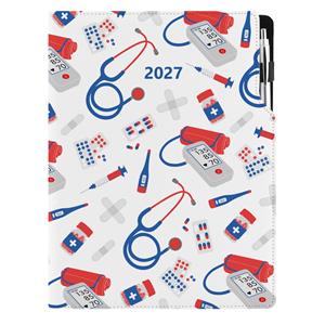 Kalendarz książkowy DESIGN dzienny A4 2027 polski - Lekarz