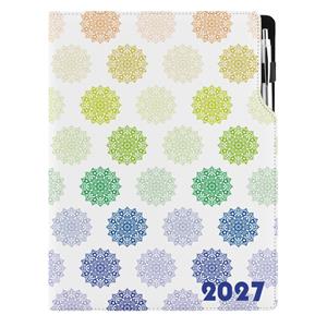 Kalendarz książkowy DESIGN dzienny A4 2027 polski - Mandala kolorowy