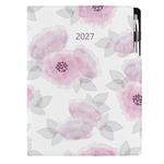 Kalendarz książkowy DESIGN dzienny A4 2027 polski - Piwonia