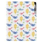 Kalendarz książkowy DESIGN dzienny A4 2027 polski - Ptaki