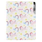 Kalendarz książkowy DESIGN dzienny A4 2027 polski - Unicorn
