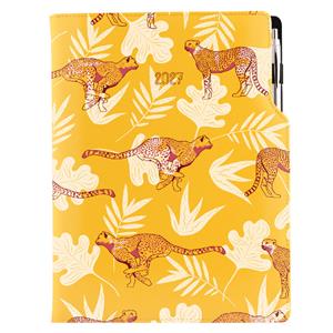 Kalendarz książkowy DESIGN dzienny A4 2027 polski - żółty - Gepard