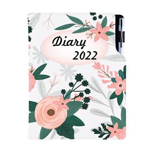 Kalendarz książkowy DESIGN dzienny A5 2022 słowacki - Kwiaty