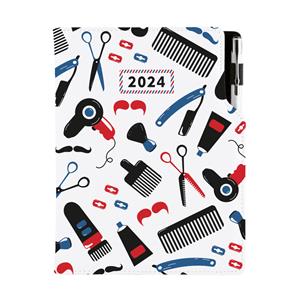 Kalendarz książkowy DESIGN dzienny A5 2024 polski - Barber